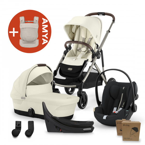 CYBEX Gold Gazelle 4in1 All Weather +AMYA - Seashell Beige/Moon Black